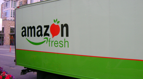 Amazon Fresh delivery truck