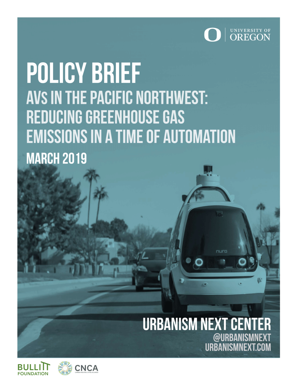 Policy Brief – AVs in the Pacific Northwest: Reducing Greenhouse Gas Emissions in a Time of Automation