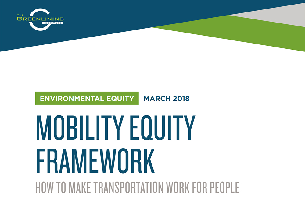 Mobility Equity Framework report cover page