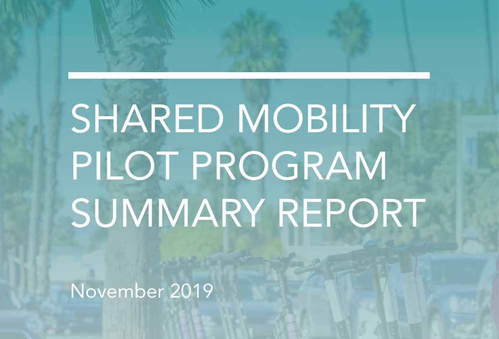 Shared Mobility Pilot Summary Report cover page