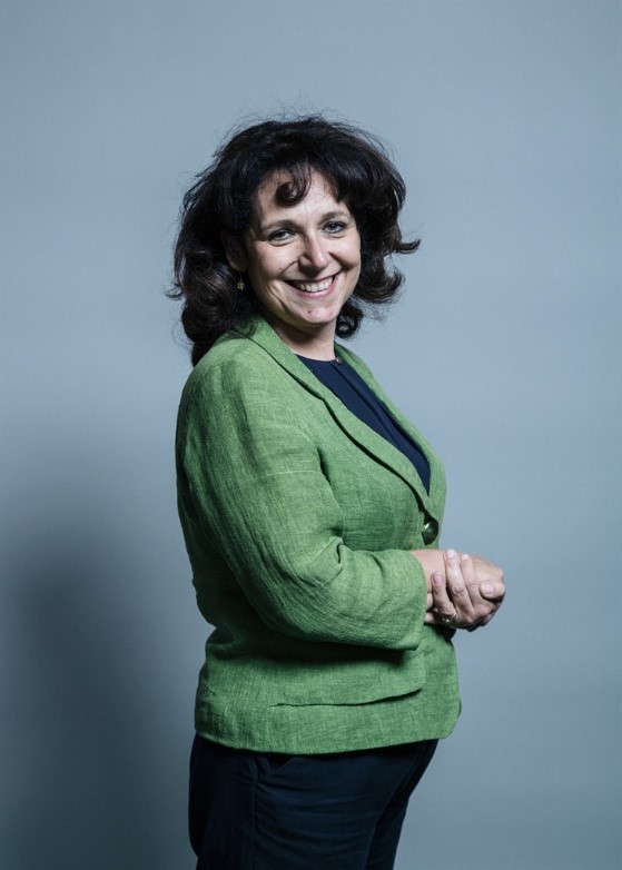 Photo of Julie Elliott MP wearing a green blazer and black trousers