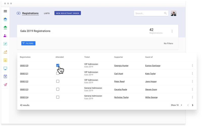Nonprofit online event ticketing software registration