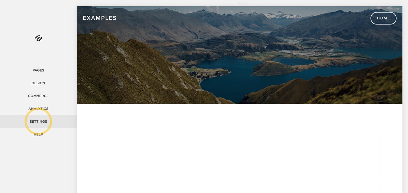 Screenshot of a Squarespace settings page.