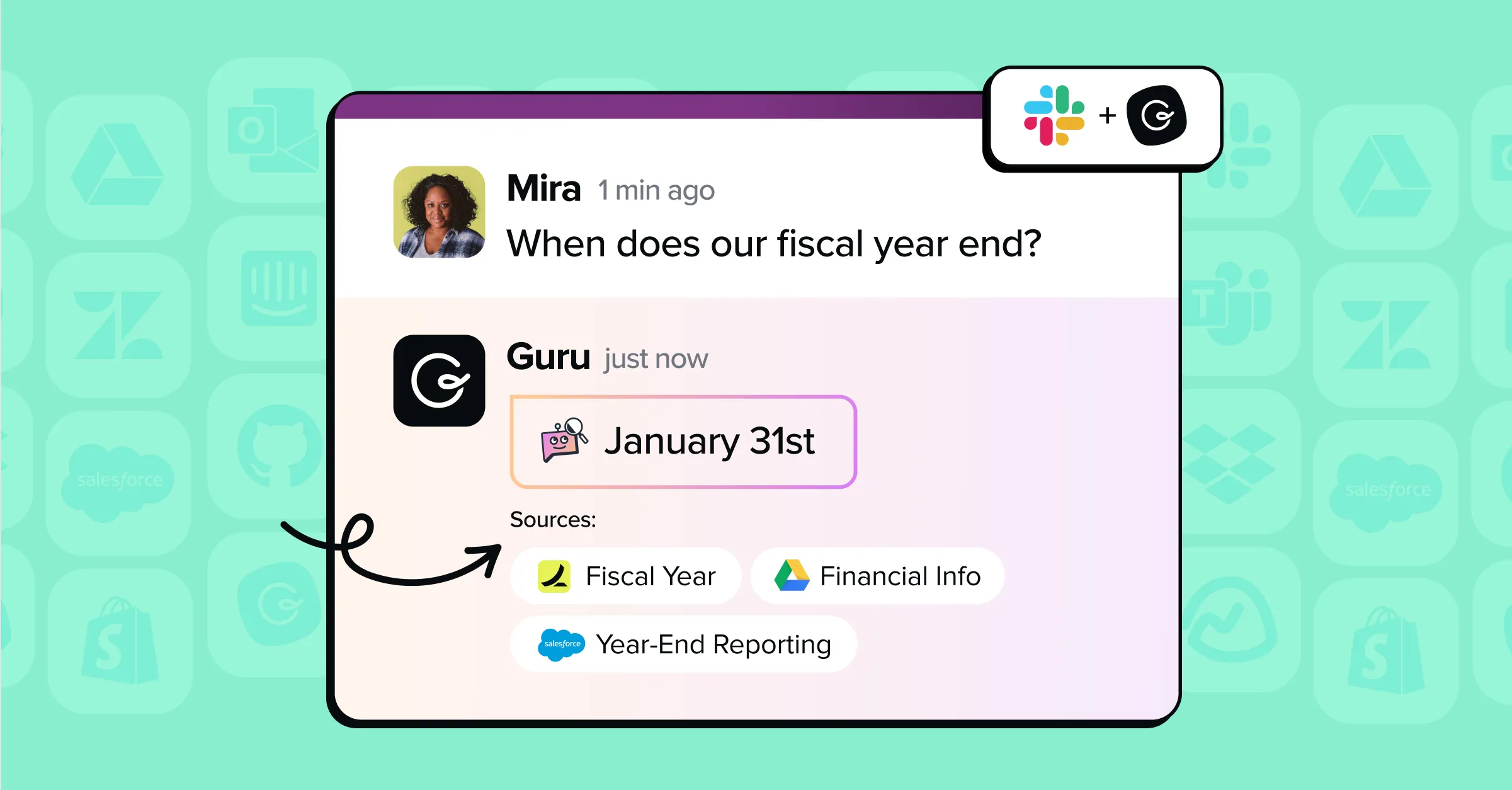 Guru releases AI search within Slack. Now, employees can search across all their apps–without leaving Slack.