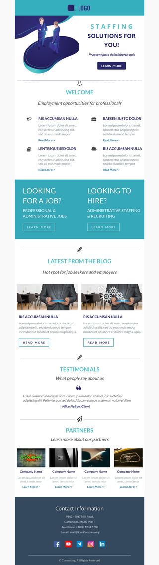 Consulting Email Template | Unlayer