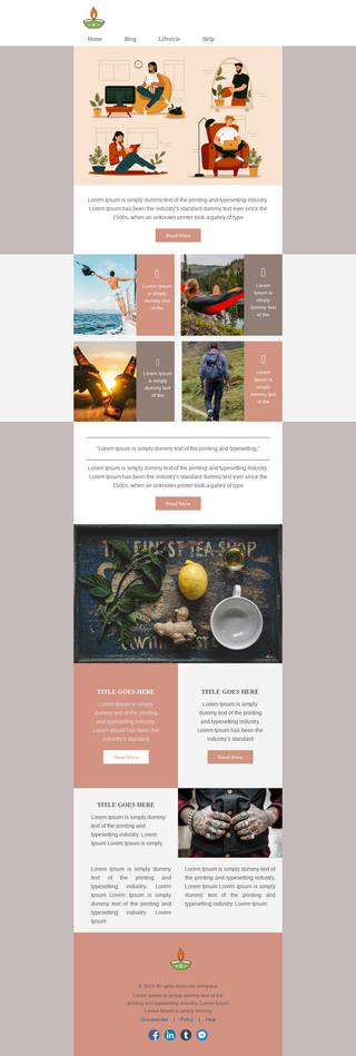 Healthy Lifestyle Email Template | Unlayer