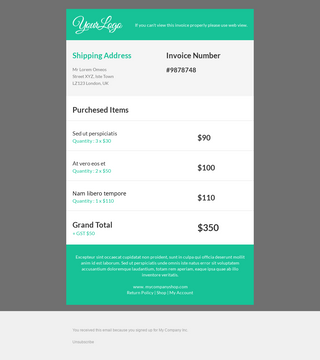 Free Email Templates for Invoice | Unlayer