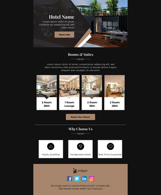 Room Reservation Email Template | Unlayer