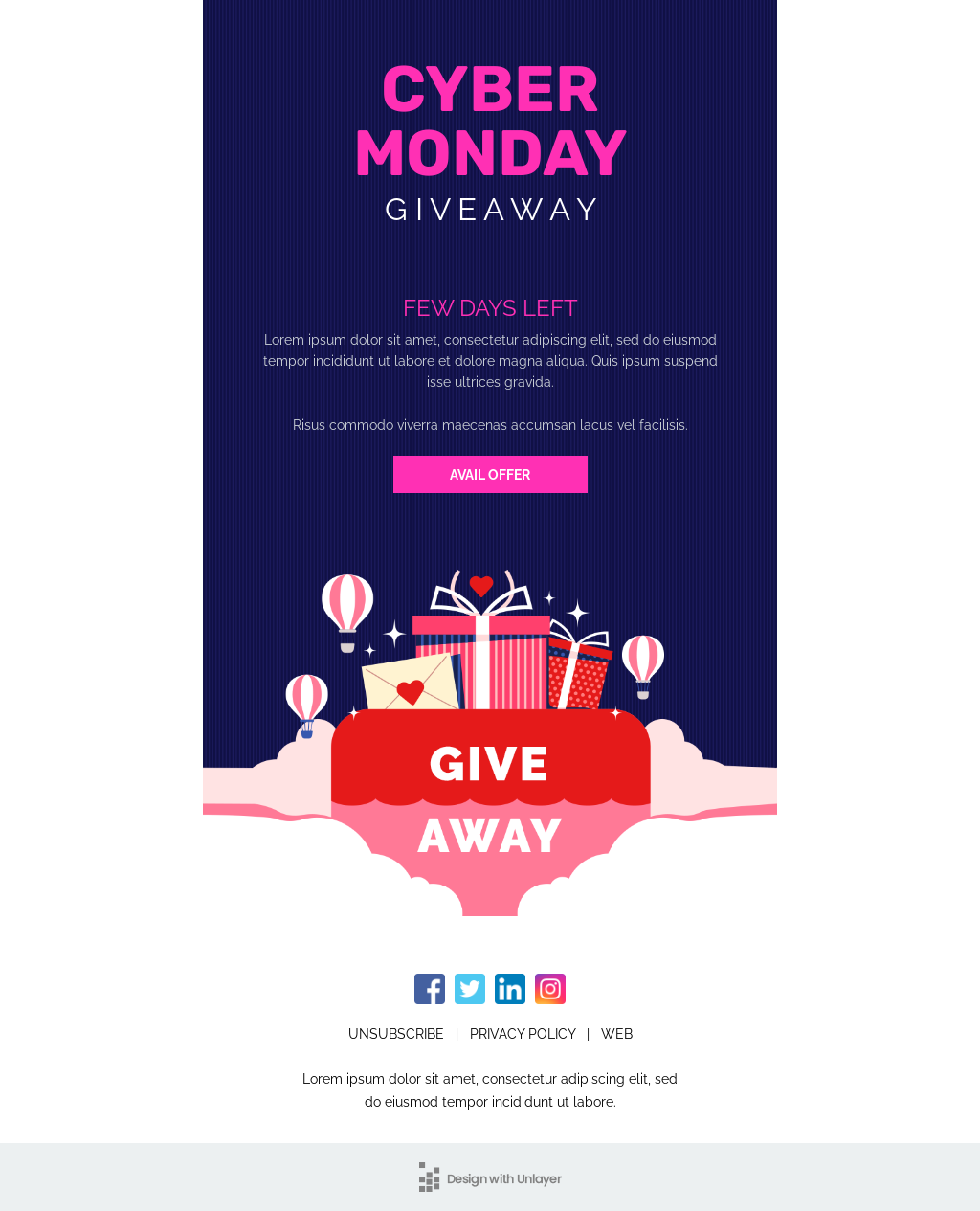 Sorteo del Cyber Monday