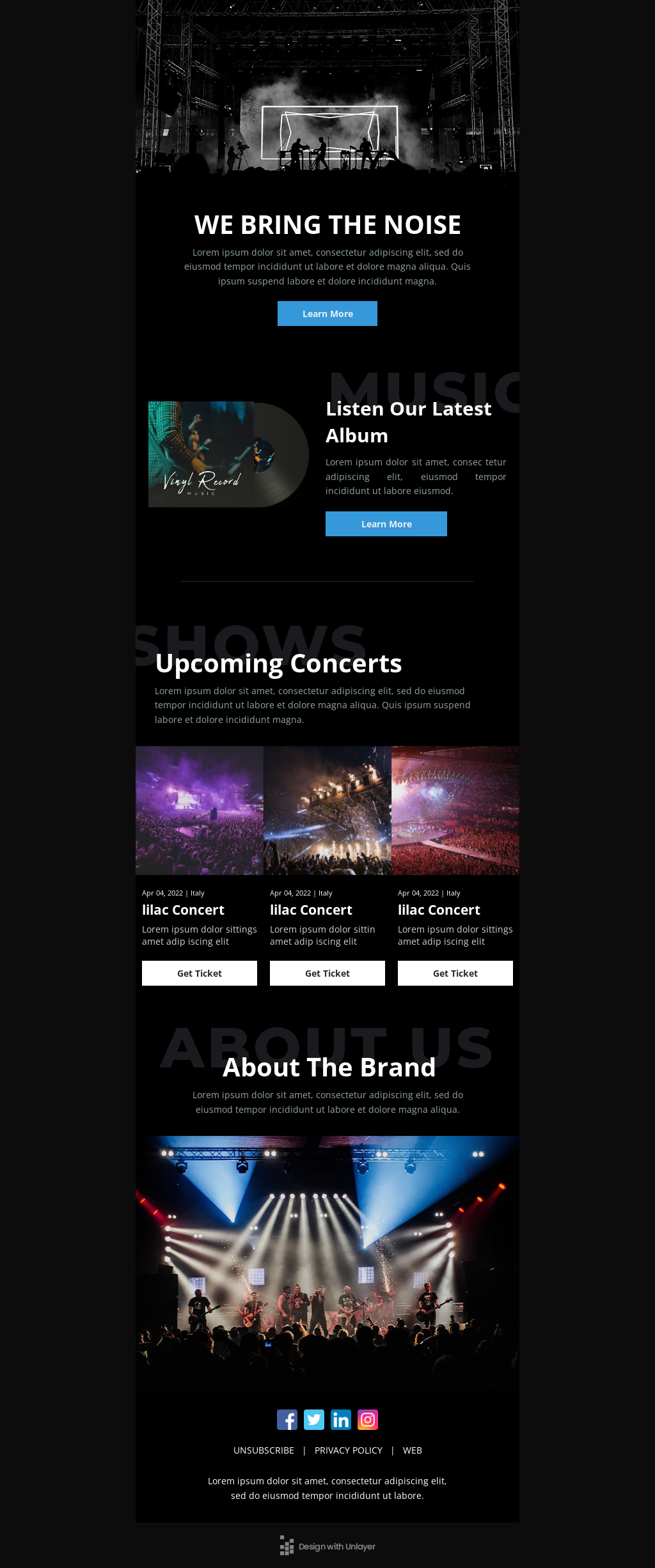 Winter Music Email Template Unlayer Winter Music Email Template Unlayer