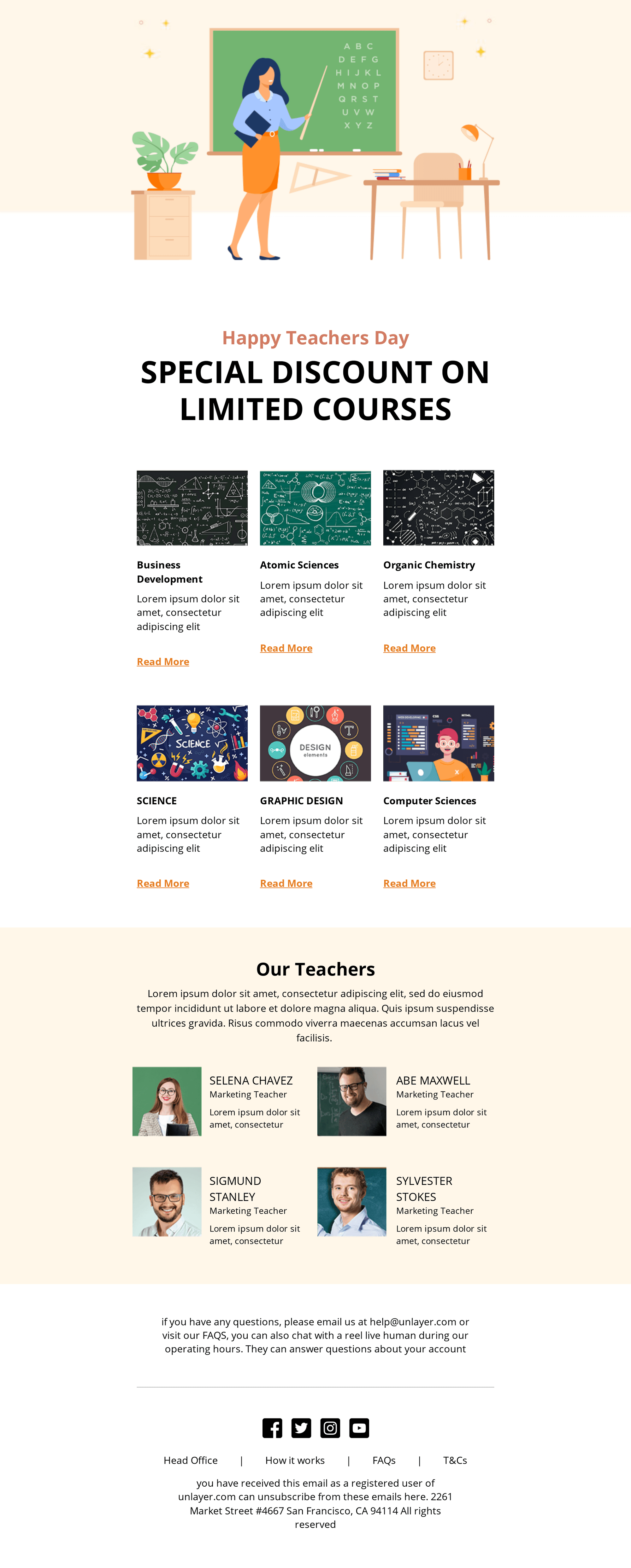 Free Discount Email Templates Unlayer