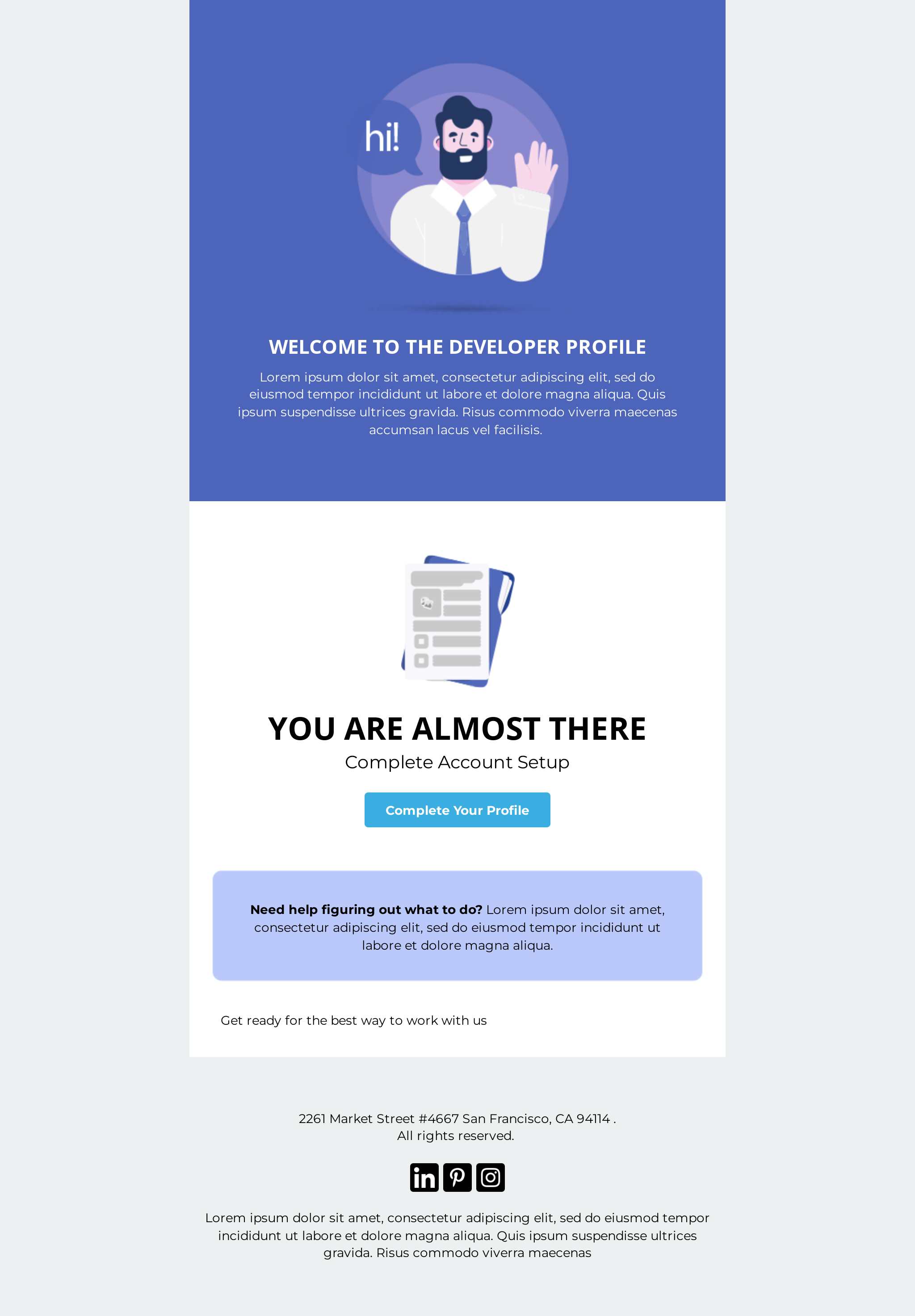 Almost There Email Template Unlayer