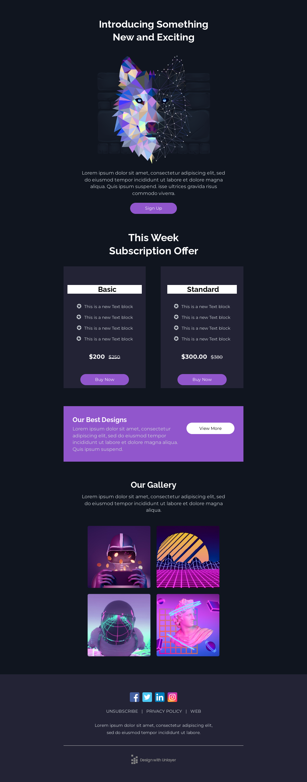 Something New Email Template | Unlayer
