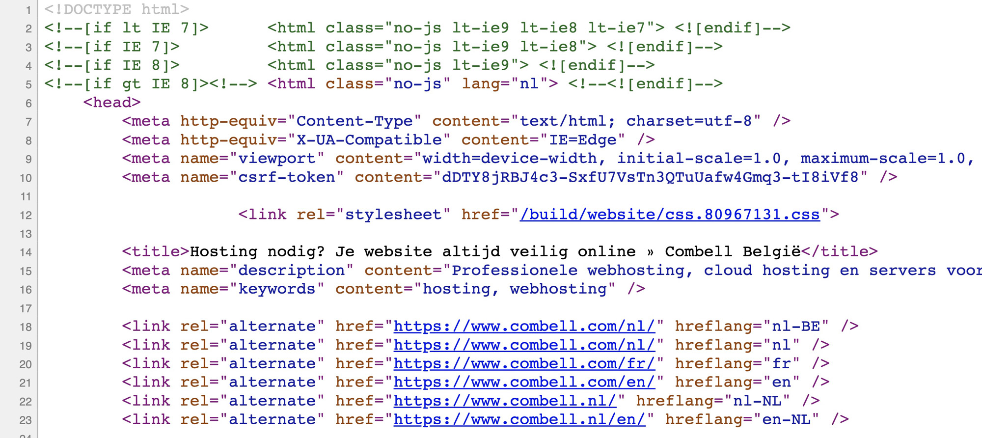 Html code in browser