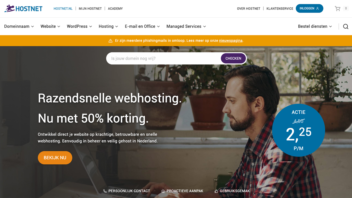 Hostnet.nl website