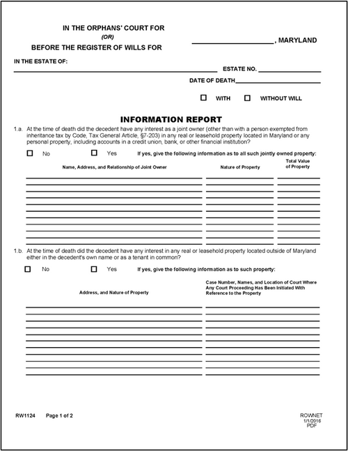 How do I Administer or Probate an Estate in Maryland?