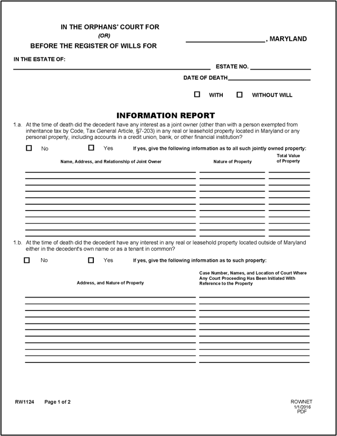 How do I Administer or Probate an Estate in Maryland?