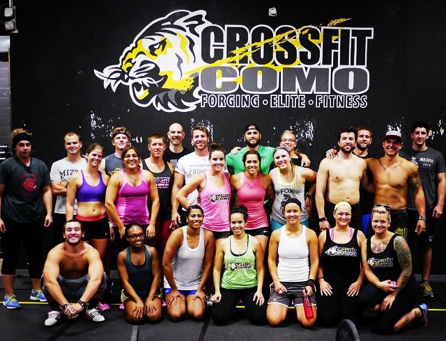 A group photo of CrossFit COMO's incredible community