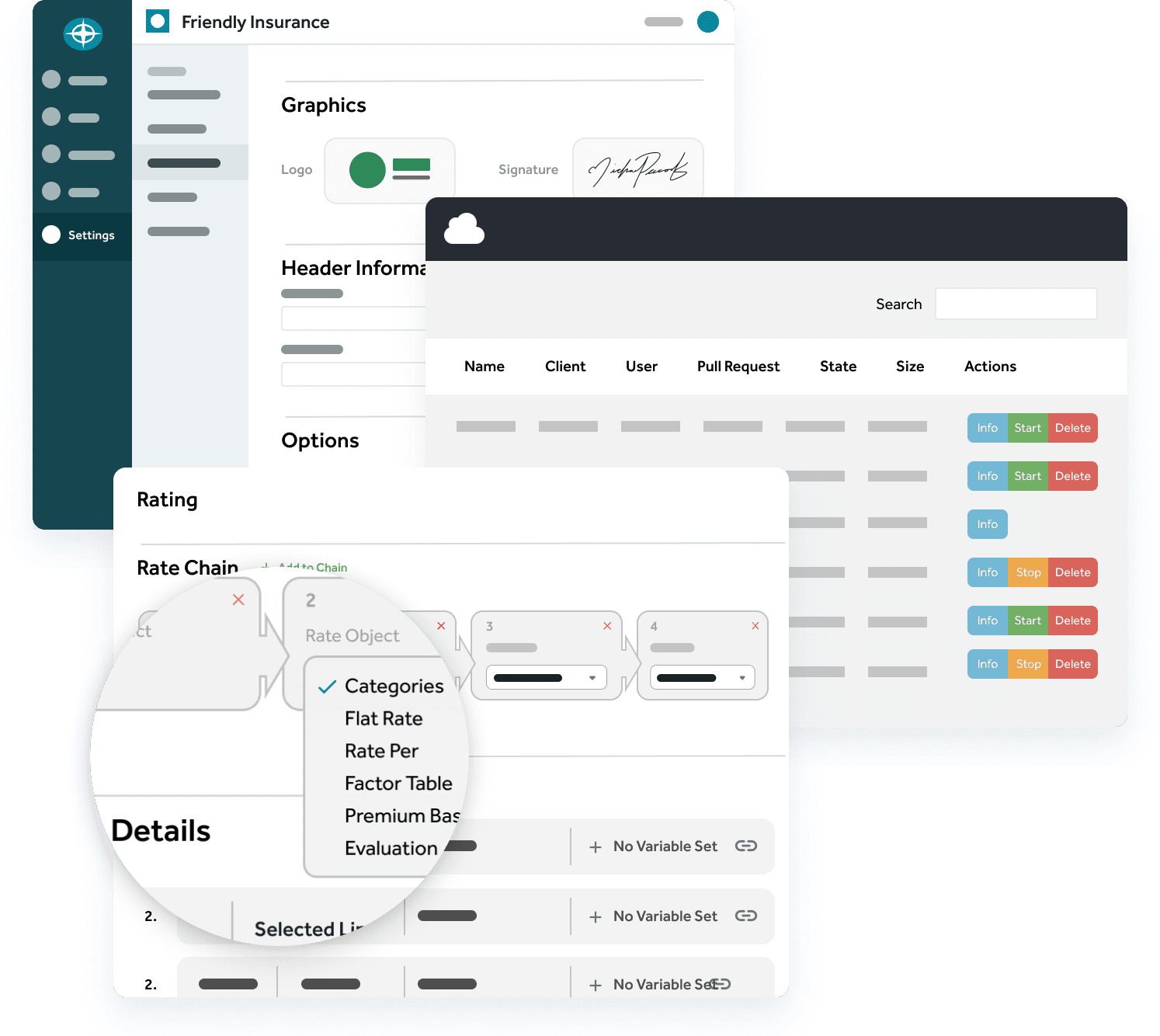 Agents using insurance software.
