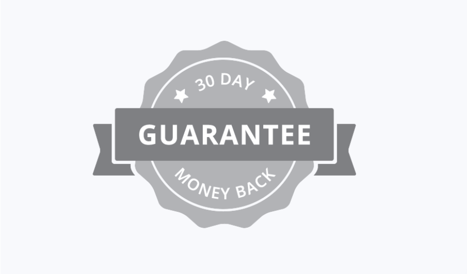 "Landing page product guarantee