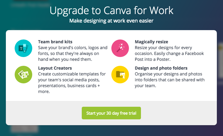 Upgrade Canva To Access More Designs