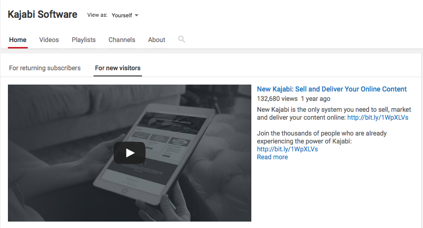 Add A Welcome Video To YouTube Channel