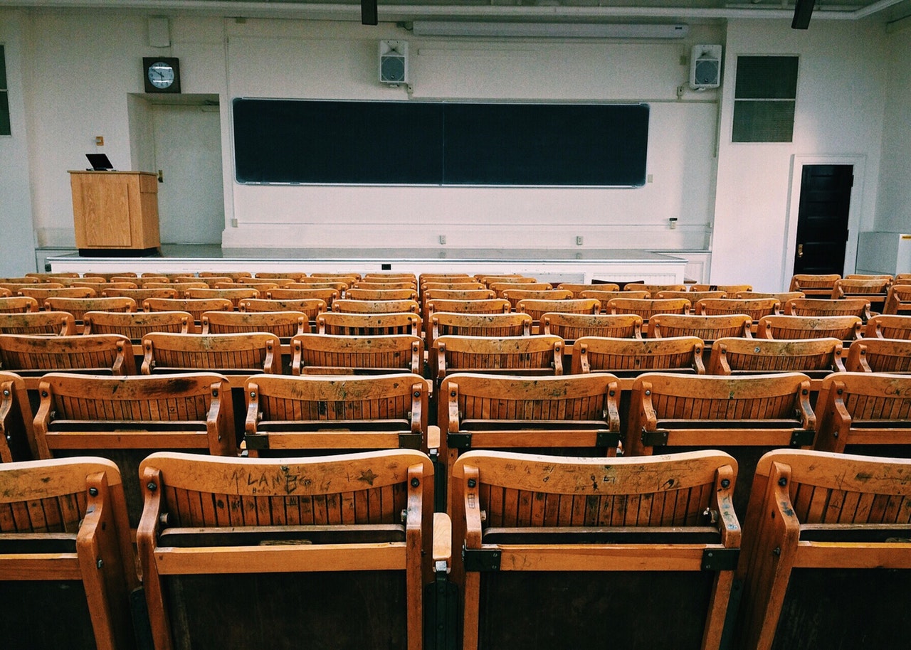 Classroom with empty seats