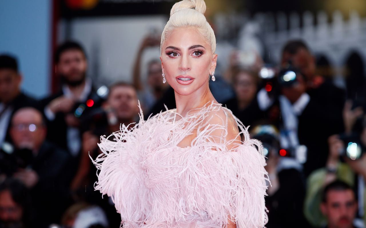 Lady Gaga at the premiere of the movie 'A Star Is Born' during the 75th Venice Film Festival