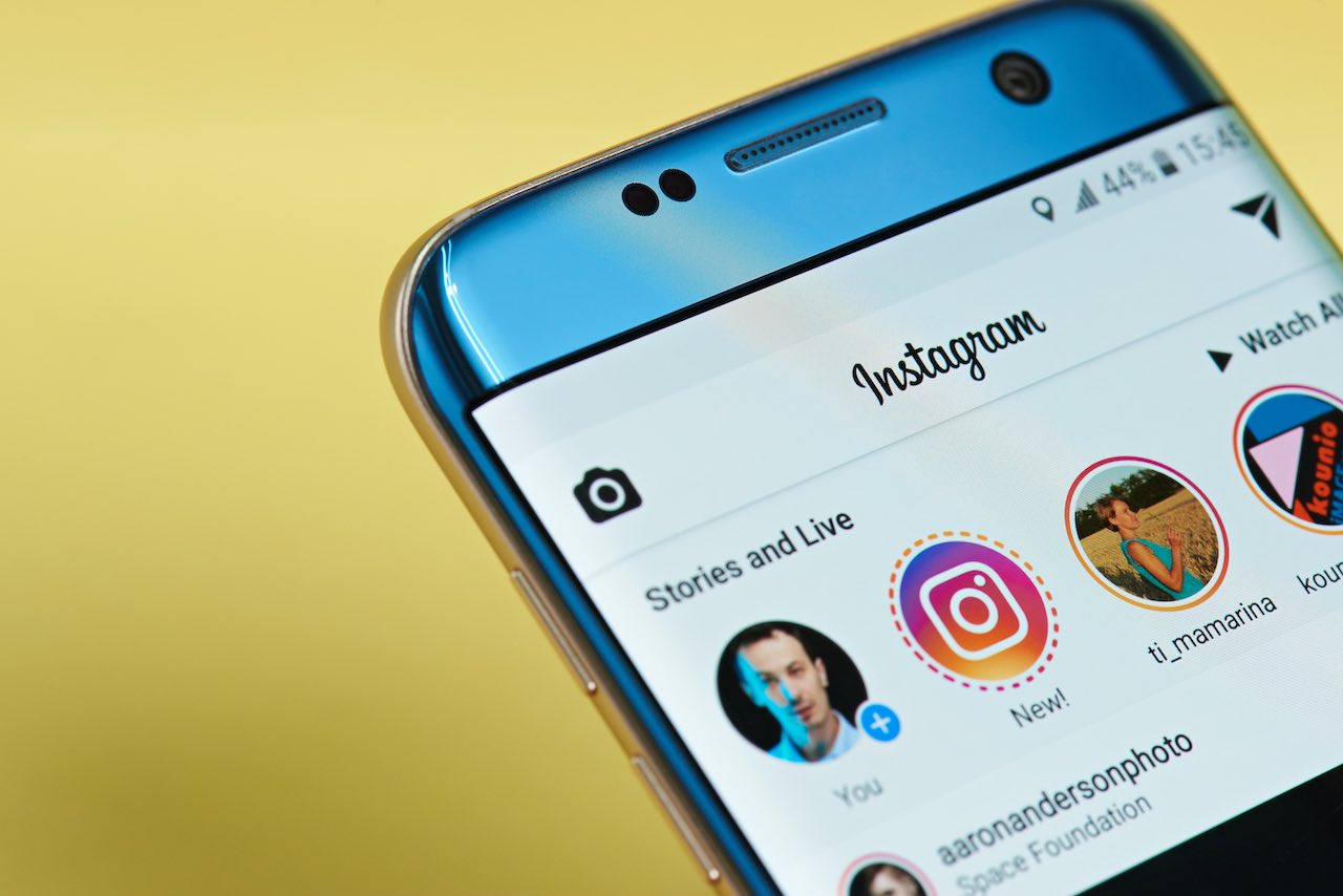 Instagram feed on smartphone