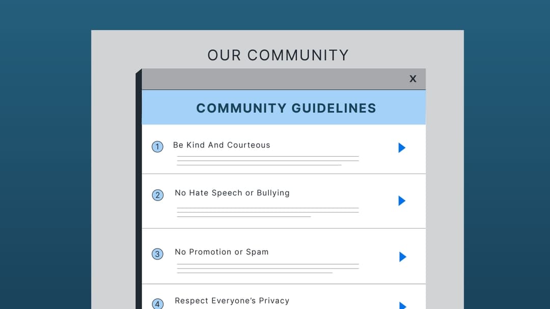 Community guidelines examples for branded communities