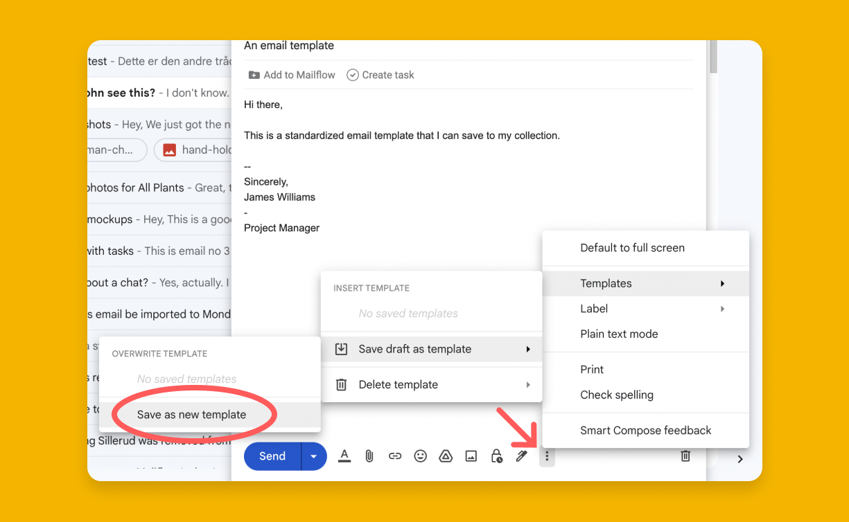 The three dots can be found at the bottom of your compose window