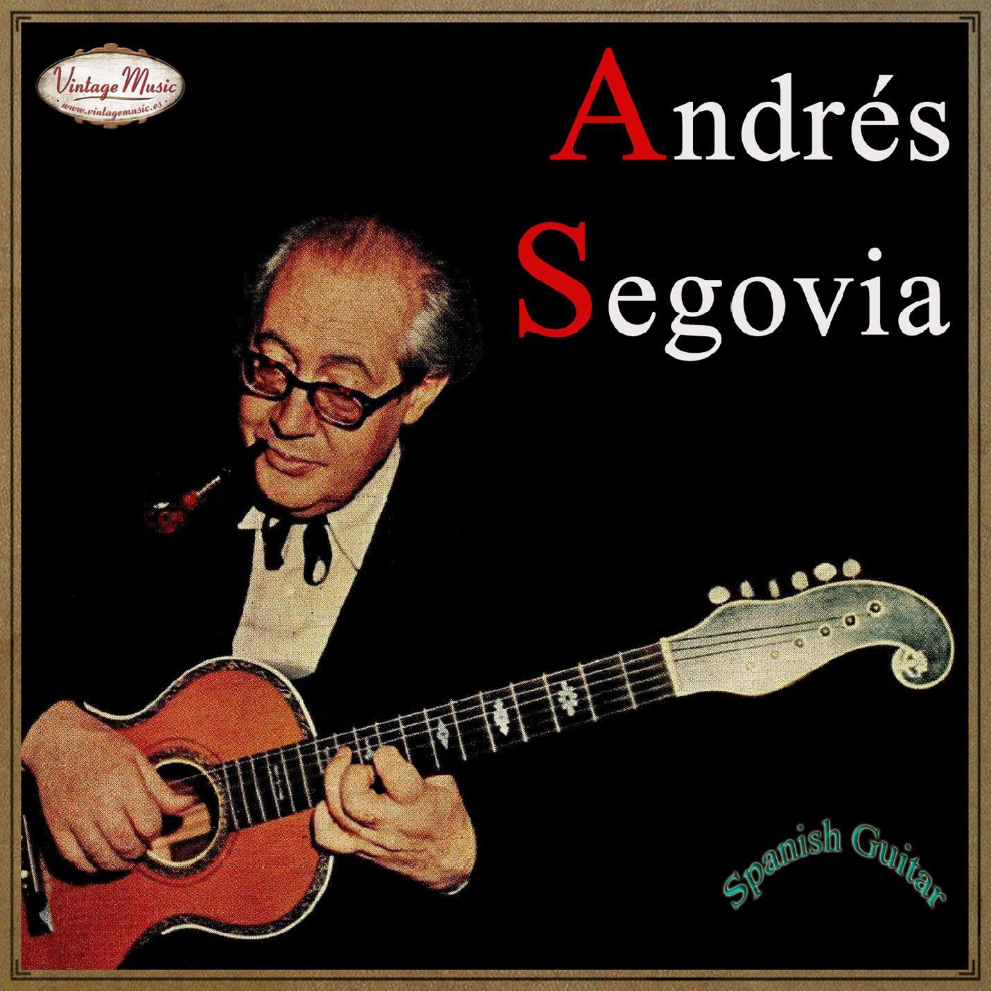 CD cover of Andres Segovia playing classical guitar