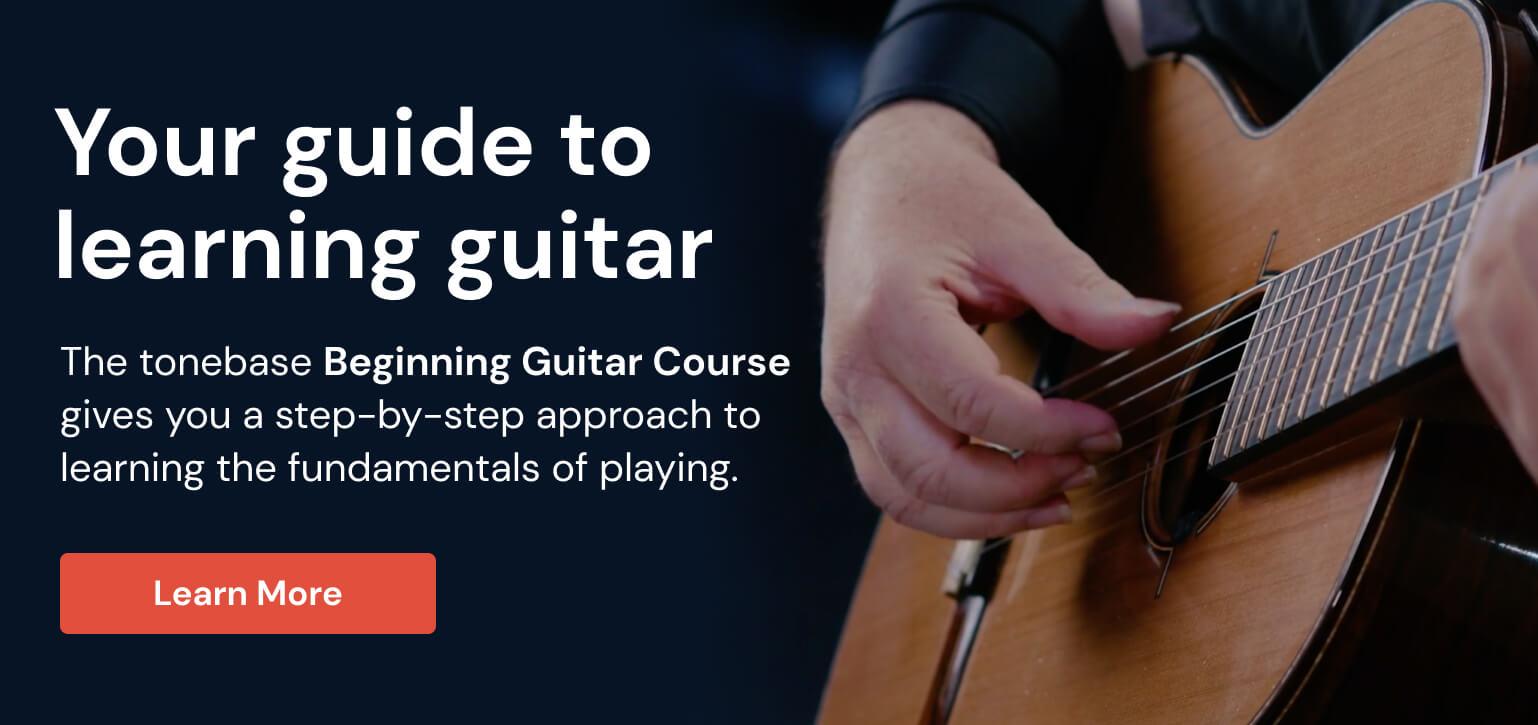 Learn how to play classical guitar with the tonebase Beginning Guitar Course