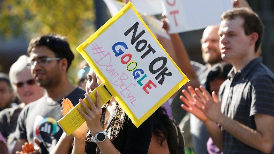 Protesters at Google