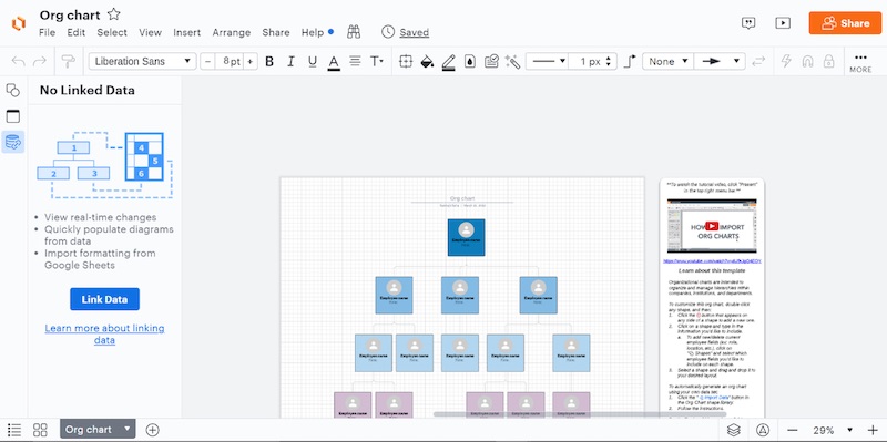 Lucidchart organizational chart builder