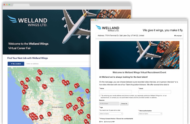 Screenshot of vidCruiter website