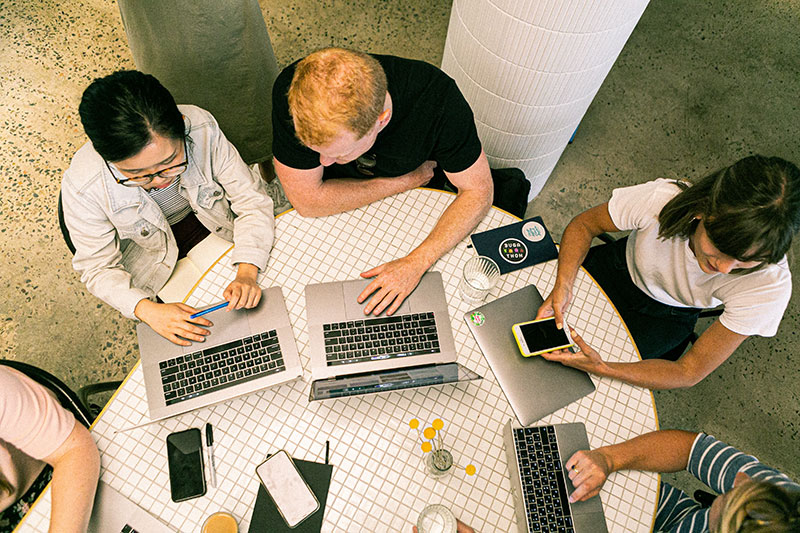 Employees testing user experience