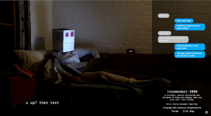 Casper's Insomnobot-3000 advertisement