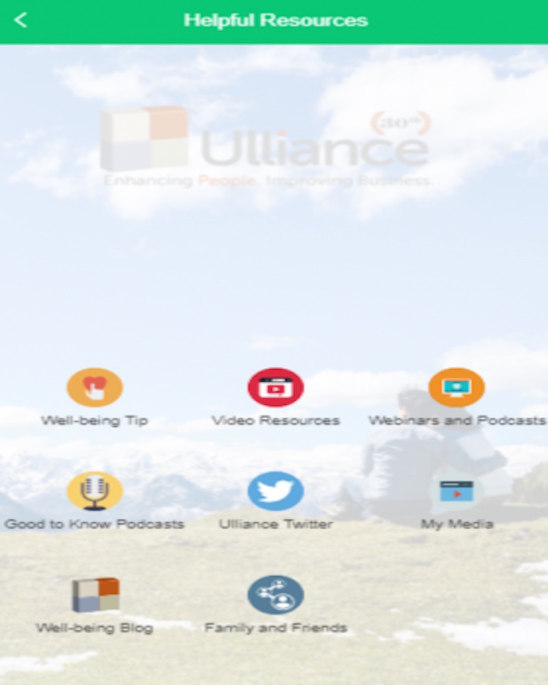 Resources page of Ulliance