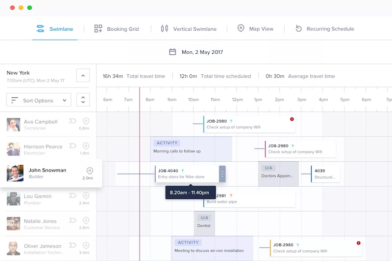 Skedulo's scheduling platform