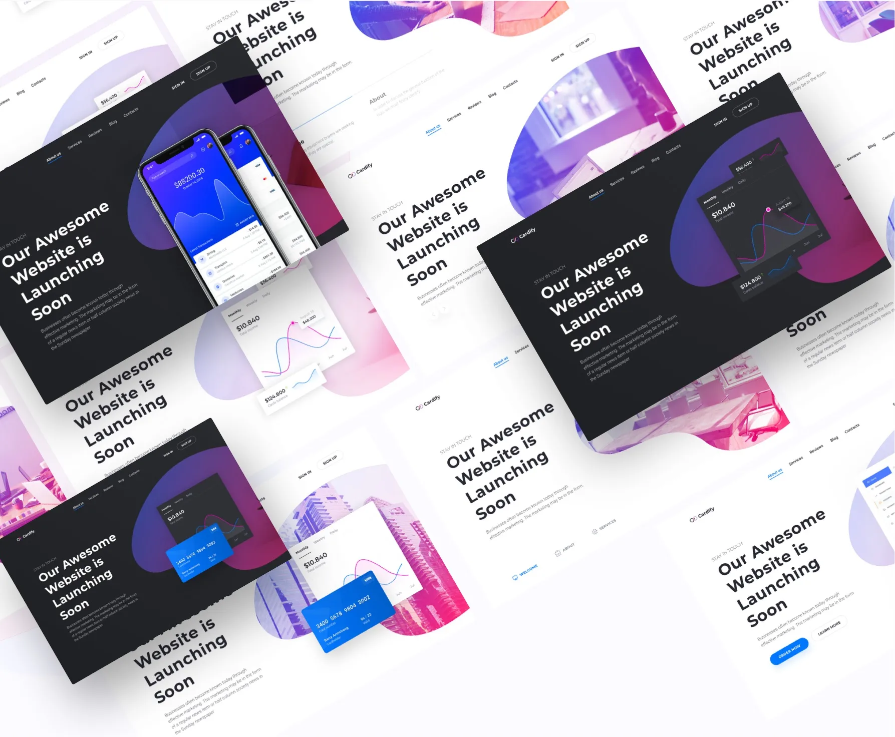 Cardify UI Kit for Startups Landing Pages & Websites
