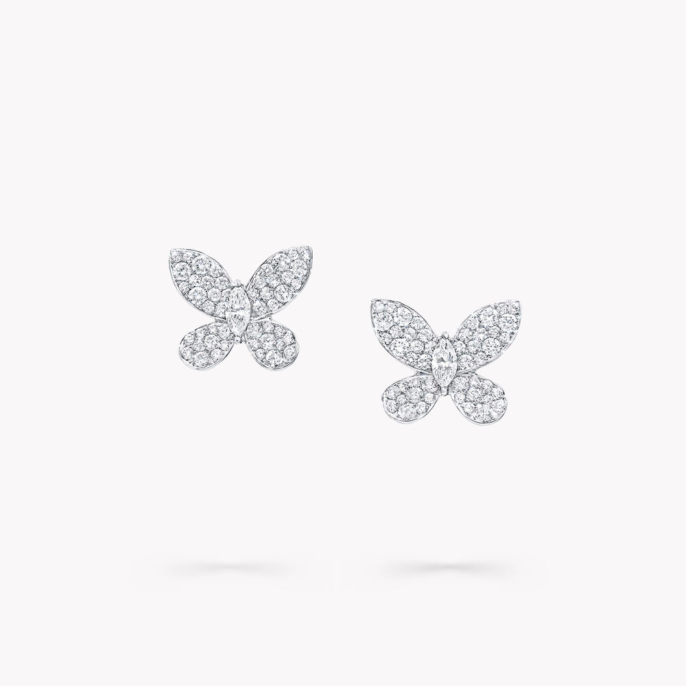 Pavé Butterfly Diamond Mini Stud Earrings