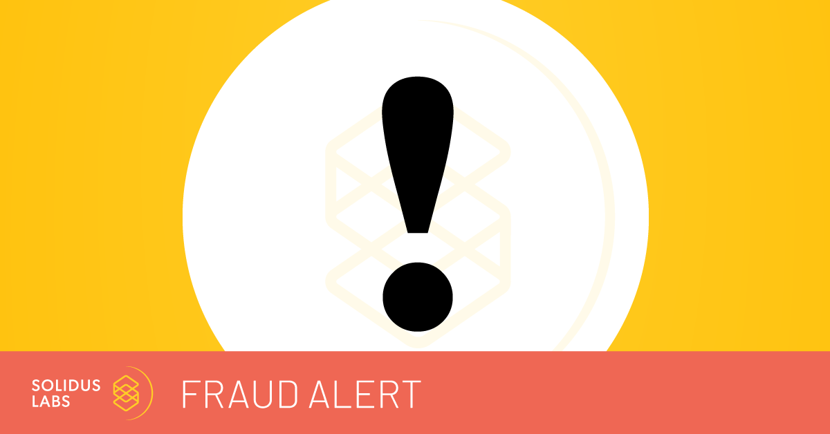 Fraudulent Investment Platform Impersonating Solidus Labs Solidus blog