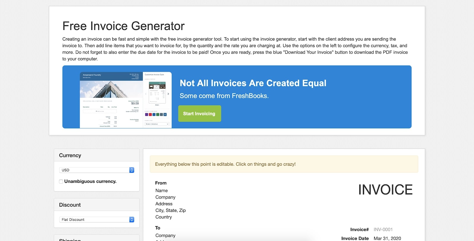 Free Invoice Generator