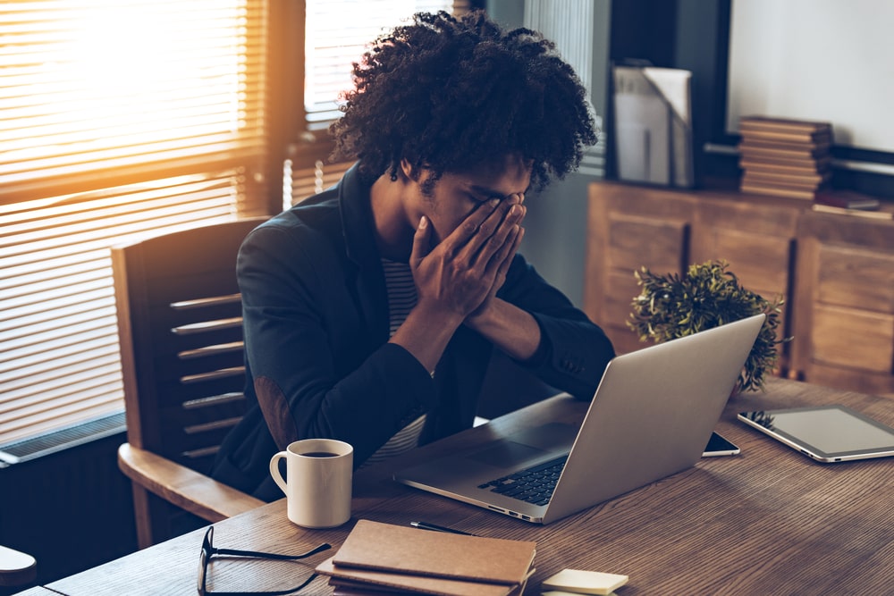 Stressed Black Male Business Owner