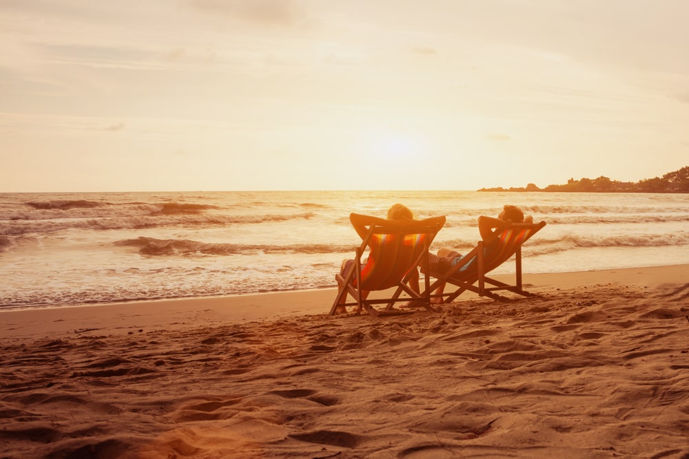 Small Business Owner on Vacation Relaxing