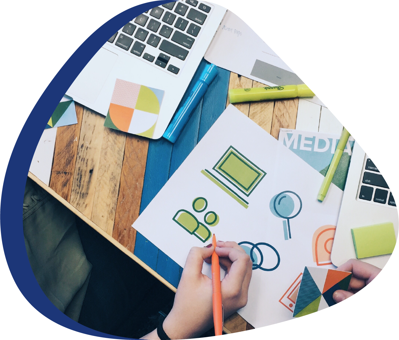 Project development on a desk
