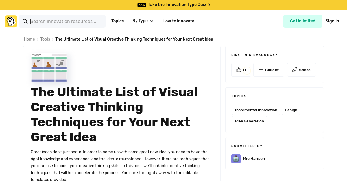 The Ultimate List of Visual Creative Thinking Techniques for Your Next ...