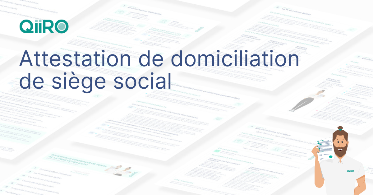 Attestation de domiciliation de siège social : modèle à télécharger