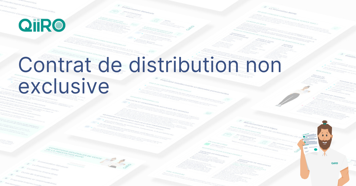 Contrat de distribution non exclusive modèle à télécharger